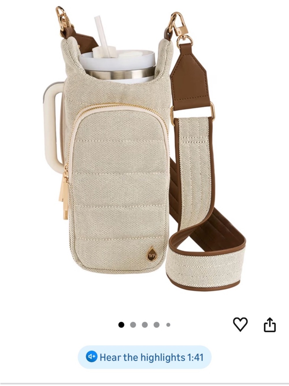 WanderFull HydroBag HANDLE® Zipper Slot for Handle, Hands-Free Crossbody